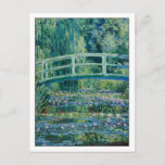 Water Lilies und Japanische Brücke von Monet Postkarte<br><div class="desc">Dieses Ölgemälde ist "Water Lilies and Japanese Bridge",  1899 von dem französischen Impressionisten Oscar Claude Monet (1840-1926).    Es ist unsere Fine Art Series Nr. 100.</div>