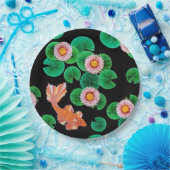 Water Lilies und Koi Fish Paper Teller (Party)