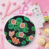 Water Lilies und Koi Fish Paper Teller (Party)