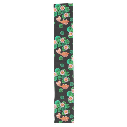 Water Lilies und Koi Fish Table Runner Großer Tischläufer (Vorderseite)