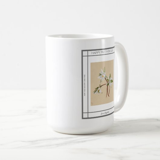 Water Lilies Vintager Muttertag Kaffeetasse (VorderseiteRechts)