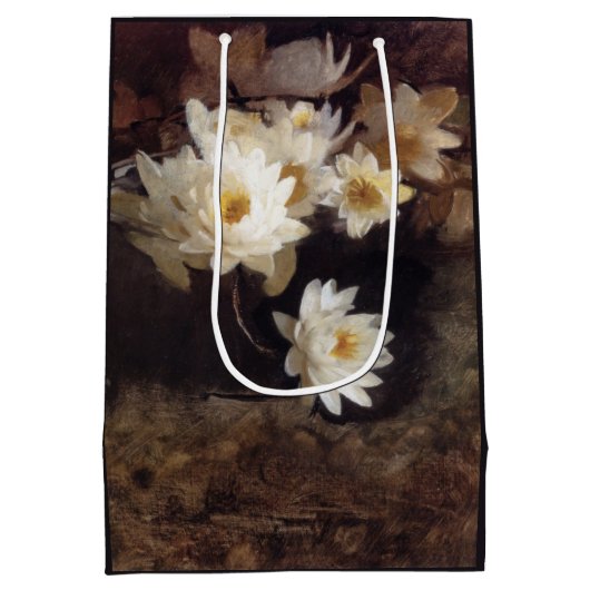 Water Lilies (von Abbott Henderson Thayer) Mittlere Geschenktüte (Rückseite)