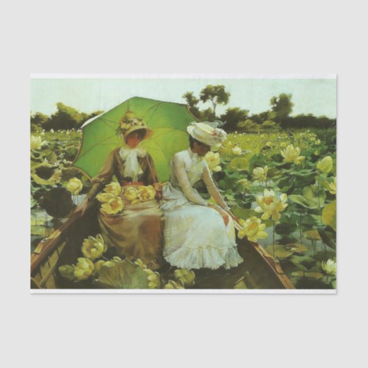 Water Lilies von Charles Courtney Curran Seidenpapier (Vorderseite)