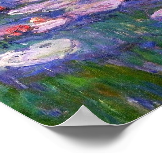 Water Lilies von Claude Monet 1916 Poster (Ecke)