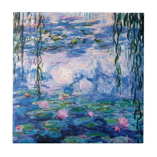Water Lilies von Claude Monet Fliese (Vorderseite)