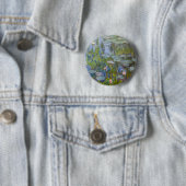 Water Lilies von Claude Monet Klassik Impressionis Button (Beispiel)