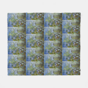Water Lilies von Claude Monet Klassik Impressionis Fleecedecke