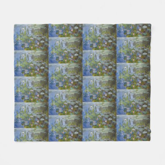Water Lilies von Claude Monet Klassik Impressionis Fleecedecke (Vorderseite (Horizontal))