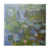 Water Lilies von Claude Monet Klassik Impressionis Fliese (Vorderseite)