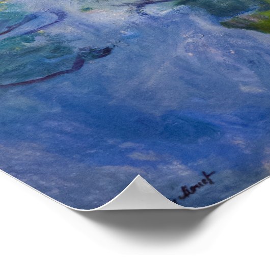 Water Lilies von Claude Monet Klassik Impressionis Poster (Ecke)