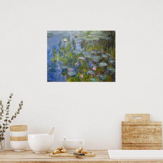 Water Lilies von Claude Monet Klassik Impressionis Poster (Küche)
