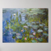 Water Lilies von Claude Monet Klassik Impressionis Poster (Vorne)