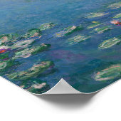 Water Lilies von Claude Monet Kunstgewerbedrucke Poster (Ecke)