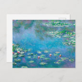 Water Lilies von Claude Monet Postkarte (Vorne/Hinten)