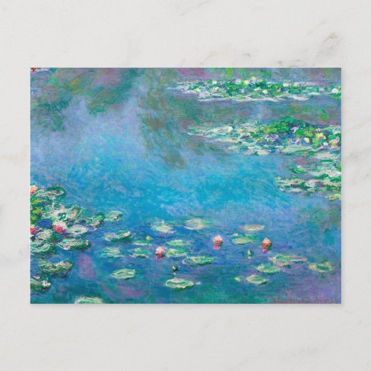 Water Lilies von Claude Monet Postkarte (Vorderseite)