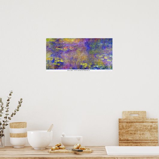Water Lilies - (Yellow nirvana) von Claude Monet Poster (Küche)