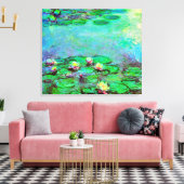 Water Lilis von Claude Monet Impressionismus Leinwanddruck (Insitu (Wohnzimmer))