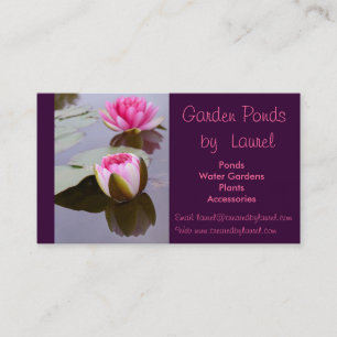 Water Lily Business Card Visitenkarte