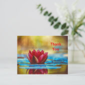 Water Lily danke Ihnen Postcard Postkarte (Stehend Vorderseite)