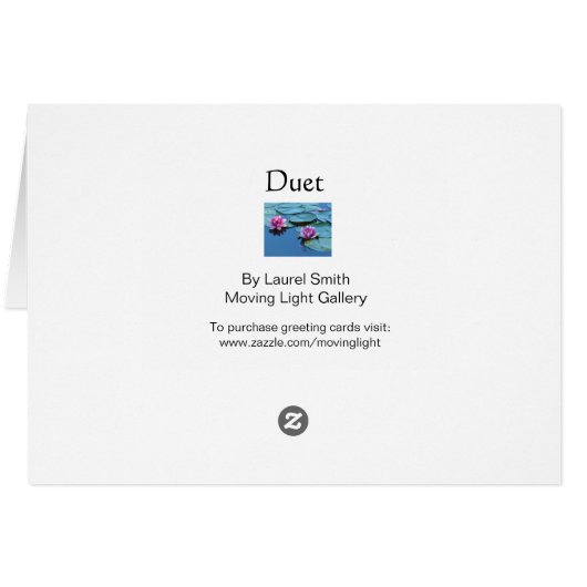 Water Lily Duet (Rückseite Horizontal)