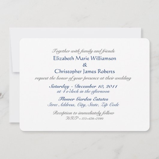 Water Lily Fine Art Wedding Einladung (Rückseite)