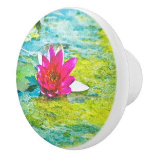 Water Lily Lilypad Keramikknauf