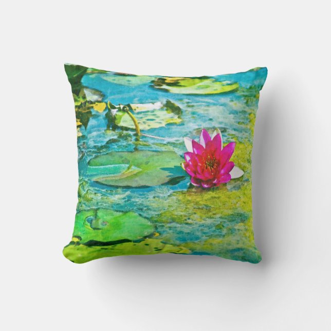 Water Lily Lilypad Kissen (Vorderseite)
