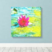 Water Lily Lilypad Leinwanddruck (Insitu (Holzboden))