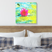 Water Lily Lilypad Leinwanddruck (Insitu (Schlafzimmer))
