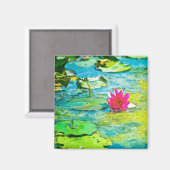 Water Lily Lilypad Magnet (Vorderseite/Rückseite)