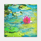 Water Lily Lilypad Magnet (Vorne)