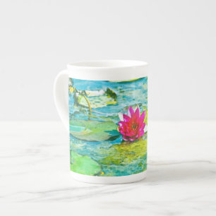 Water Lily Lilypad Porzellantasse