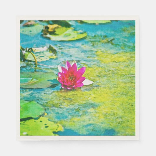 Water Lily Lilypad Serviette (Vorderseite)