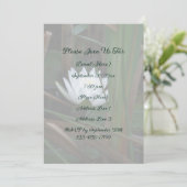 Water Lily Lotus Blossom Floral Invitation Einladung (Stehend Vorderseite)