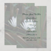 Water Lily Lotus Blossom Floral Invitation Einladung (Vorne/Hinten)