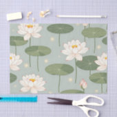 Water Lily Lotus Pond Pattern Seidenpapier (Handwerk)