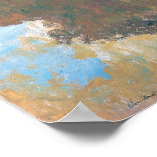 Water Lily Pond at Giverny, Claude Monet Poster (Ecke)