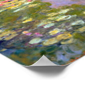 Water Lily Pond at Giverny, Claude Monet Poster (Ecke)