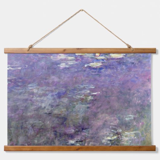 Water Lily Pond at Giverny, Claude Monet Wandteppich Mit Holzrahmen (Vorderseite 2)