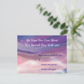 Water Lily Pond Bat Mitzvah Einladung Antwort Bard (Stehend Vorderseite)