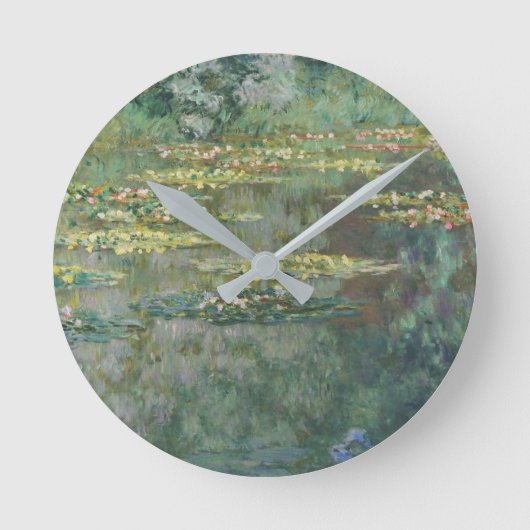 Water Lily Pond Claude Monet Runde Wanduhr (Vorderseite)