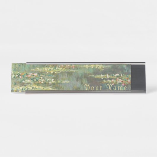 Water Lily Pond Claude Monet Schreibtischnamensplakette (Vorderseite )