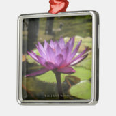 Water Lily Premium Square Ornament (Links)