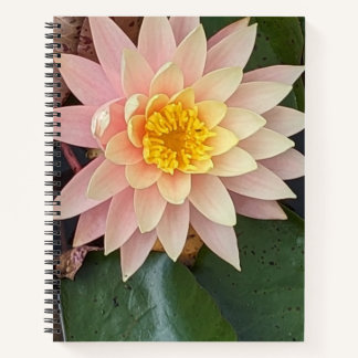Water Lily Spiral Notebook Notizblock