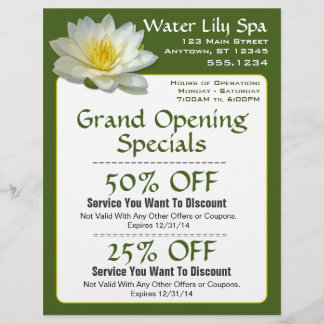 Water Lily Wellness-Center Coupon Flyer