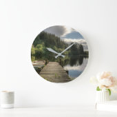 Water | Loch Ard Trossachs National Park Große Wanduhr (Zuhause)