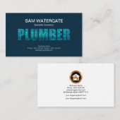 Water Log Plumber Signage Plumbing Service Visitenkarte (Vorne/Hinten)