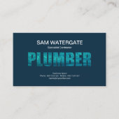 Water Log Plumber Signage Plumbing Service Visitenkarte (Vorderseite)