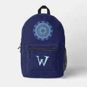 Water Mandala Bedruckter Rucksack (Vorderseite)