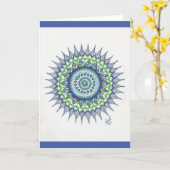 Water Mandala Karte (Gelbe Blume)